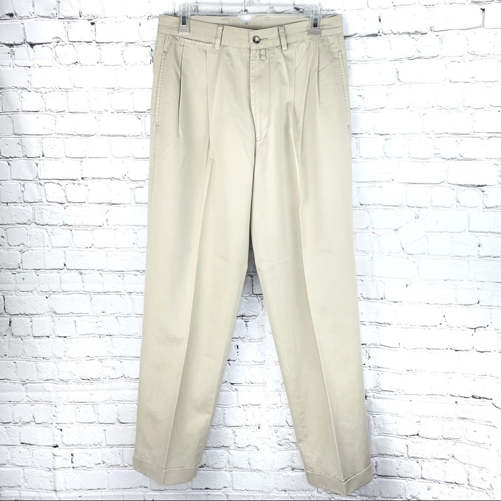 Euc - Faconnable Md.Beige Khaki Cotton Chino Pants